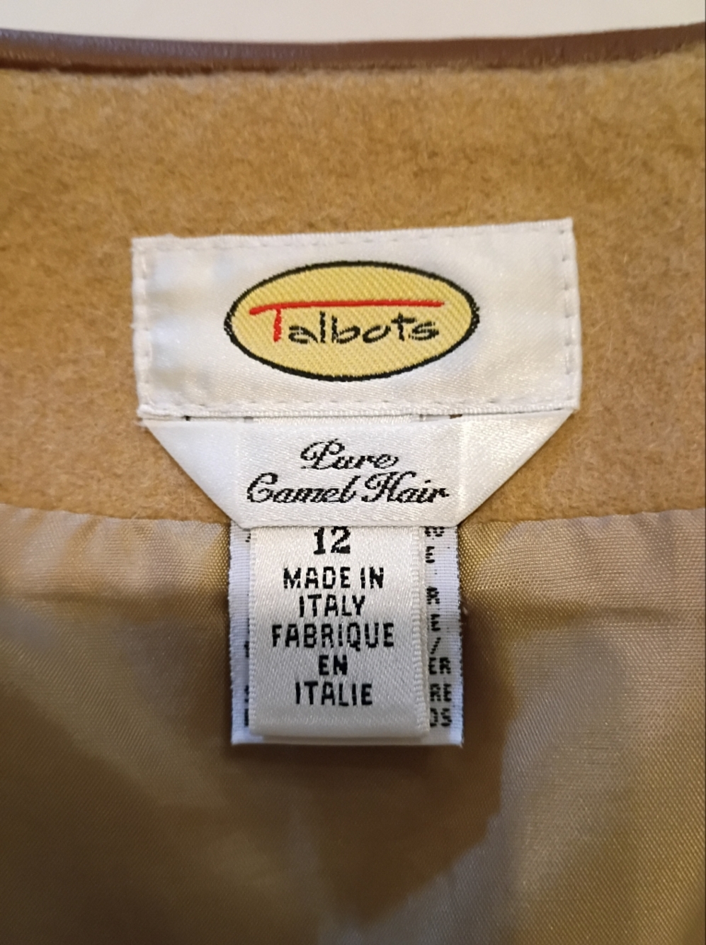 VTG Talbots Camel Hair Maxi A-Line Skirt Sz 12 - Picture 3 of 8
